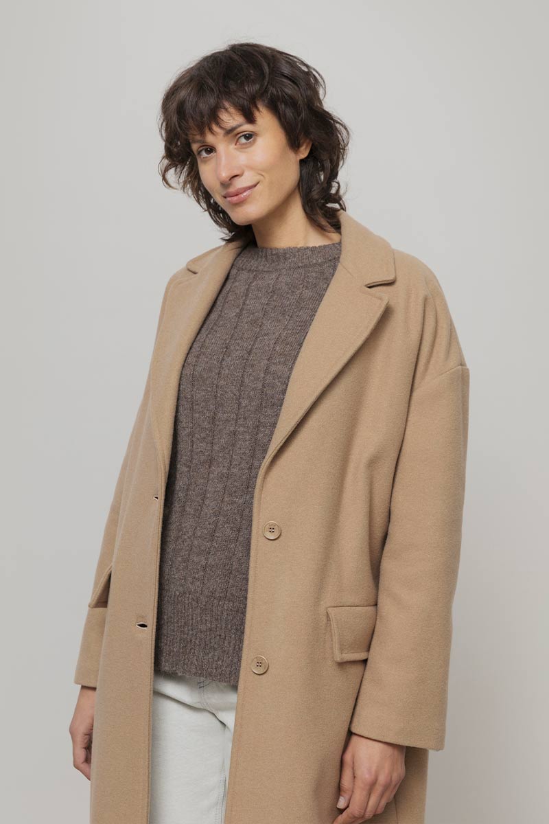 Cappotto Lungo Donna Lana Rigenerata Mara