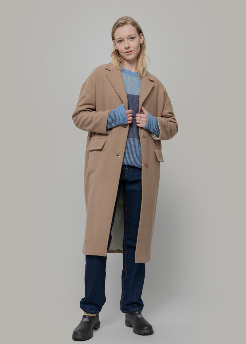 Beige Cammello | Cappotto lana rigenerata