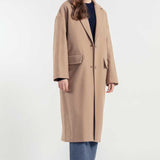 Beige Cammello | Cappotto lana rigenerata