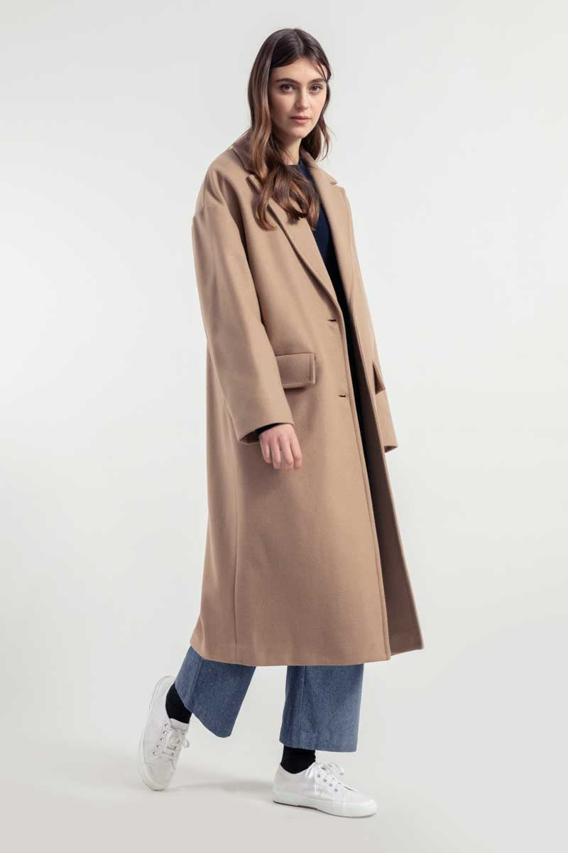 Beige Cammello | Cappotto lana rigenerata