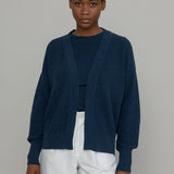 Blu Baltico | Cardigan Cotone Donna Jeans Rigenerato