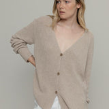 Cardigan Donna Cotone Rigenerato Aspasia Beige