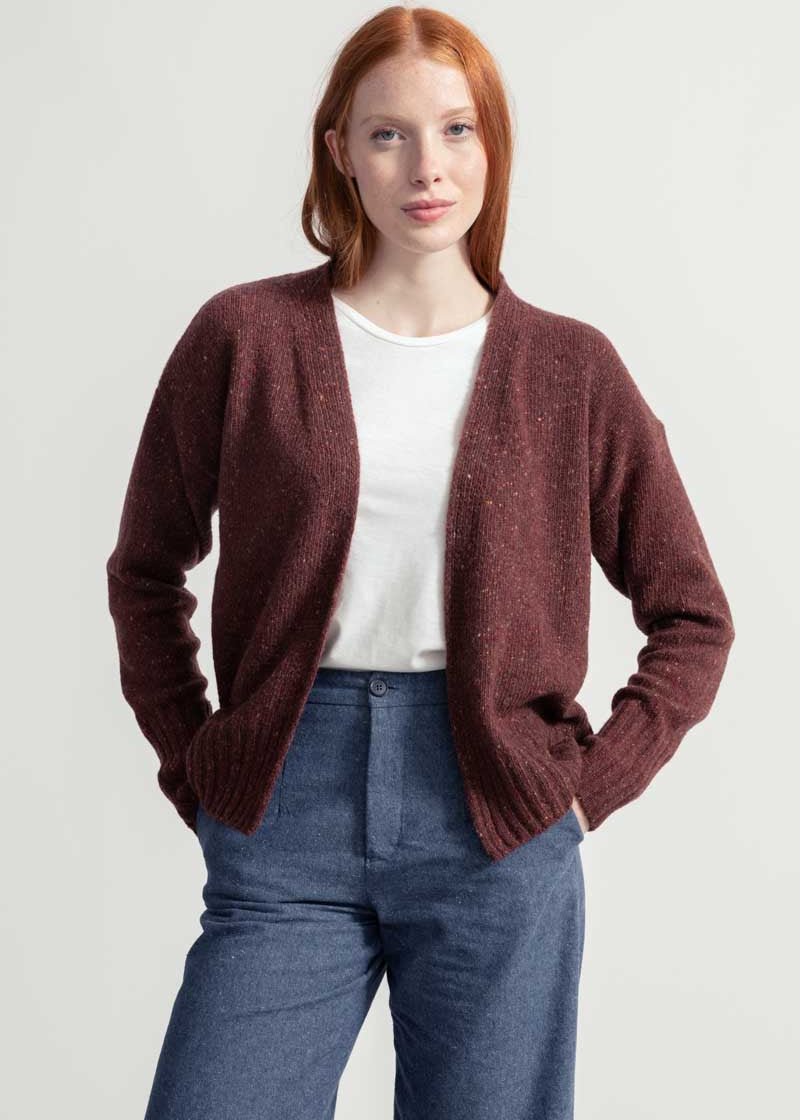 Cardigan Donna Cashmere Rigenerato Paloma Arancio