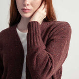 Cardigan Donna Cashmere Rigenerato Paloma Arancio