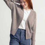 Cardigan Donna Cashmere Rigenerato Paloma Greige