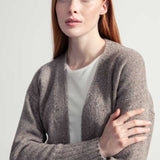 Cardigan Donna Cashmere Rigenerato Paloma Greige