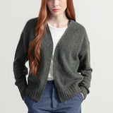 Cardigan Donna Cashmere Rigenerato Paloma Verde