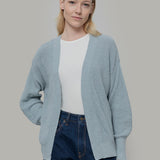 Azzurro Mediterraneo | Cardigan Cotone Donna Jeans Rigenerato