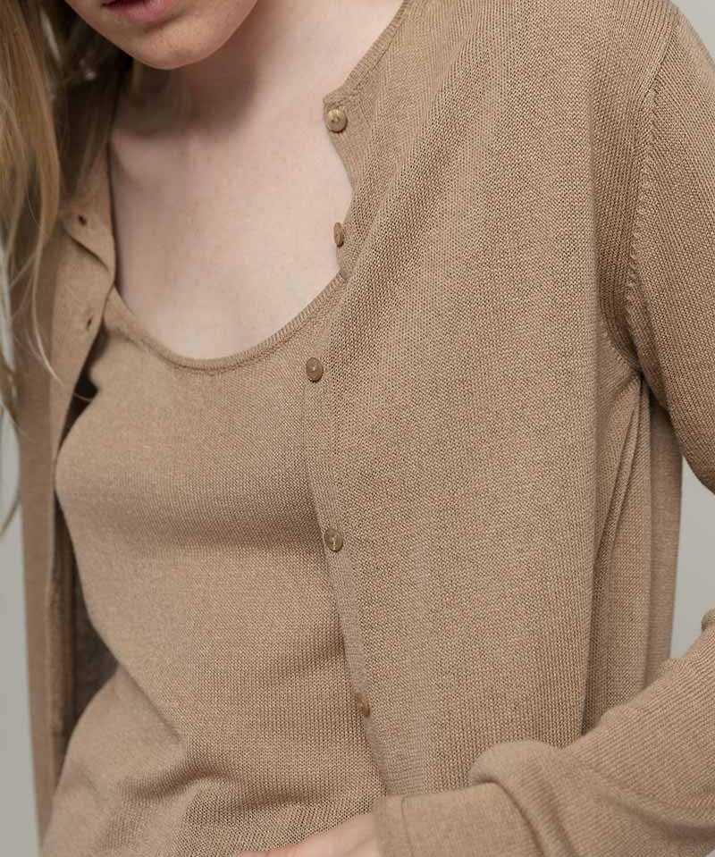 Cardigan Donna Viscosa Vanessa Beige