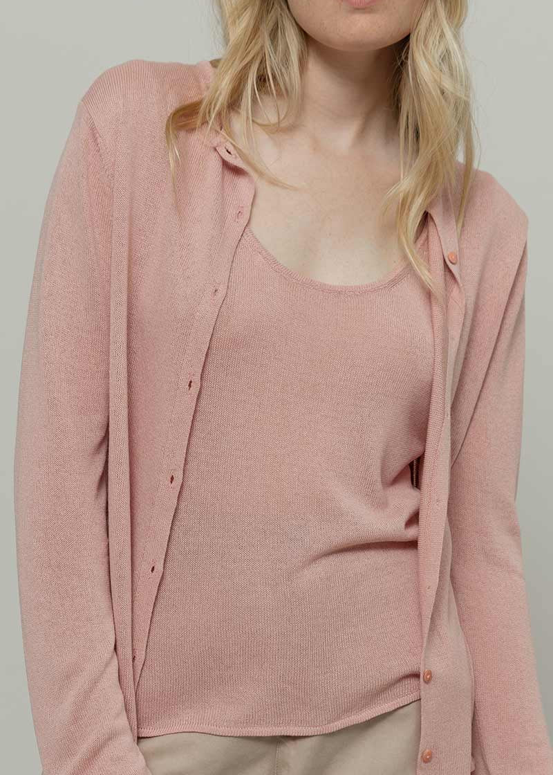 Cardigan-Donna-Viscosa-Rigenerata-Vanessa-A - Rifò Lab Moda Circolare Made in Italy
