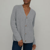 Cardigan Unisex Lana Rigenerata Cleto Grigio