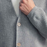 Cardigan Unisex Lana Rigenerata Cleto Grigio