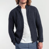 Cardigan Uomo Cashmere Rigenerato Ippolito Grigio Carbone