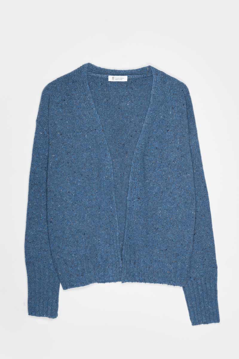 Cardigan Donna Cashmere Rigenerato Paloma Blu