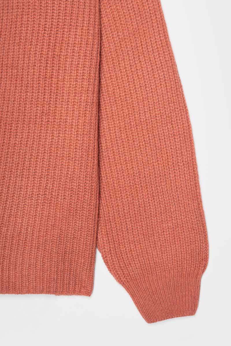 Cardigan Donna Cashmere Rigenerato Margherita Rosa Pompelmo