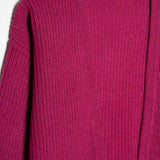 Cardigan Donna Cashmere Rigenerato Margherita Rosa Ciclamino