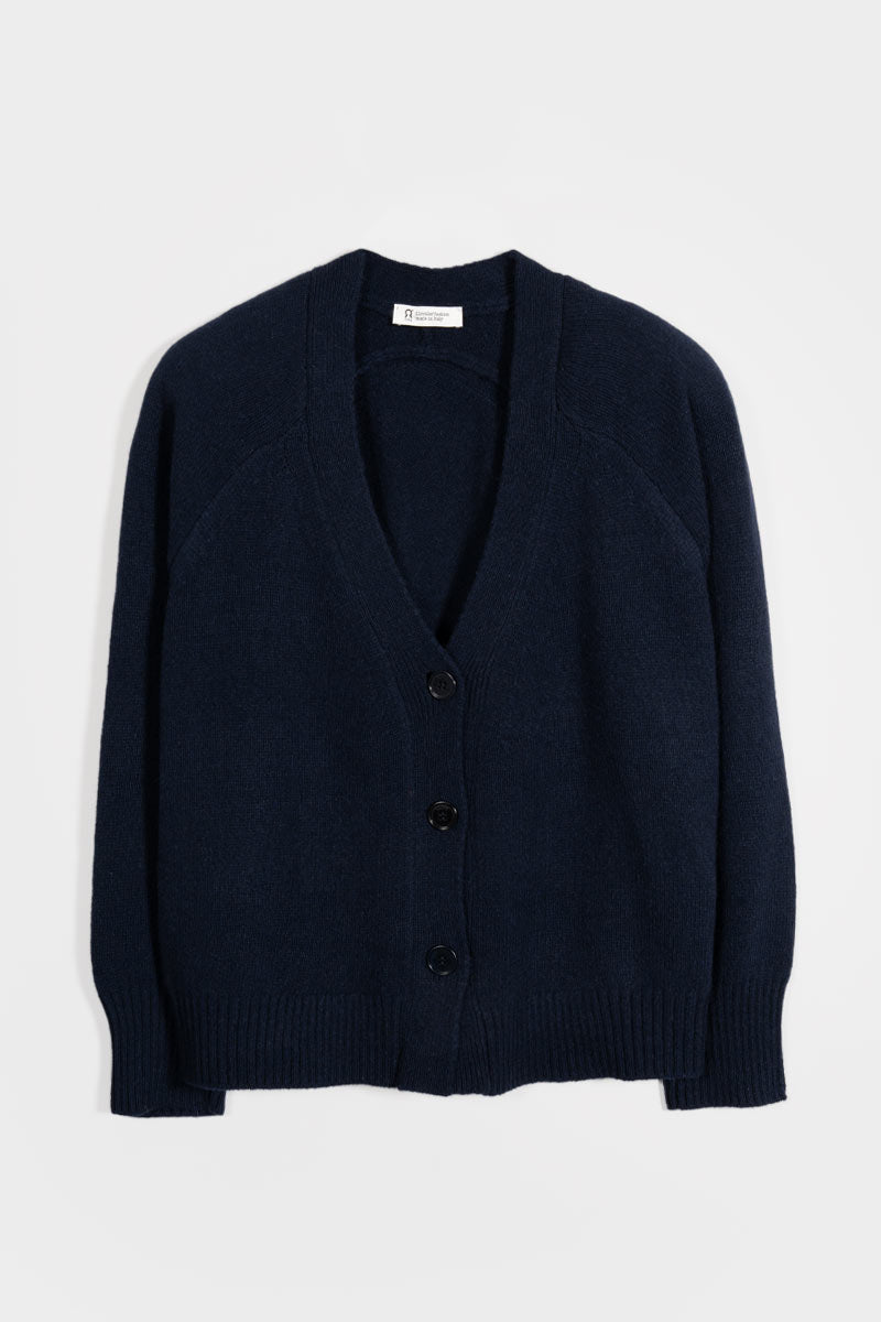 Cardigan con bottoni Donna Cashmere Rigenerato Tosca- Rifò Lab Moda circolare made in Italy 
