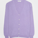 Viola Glicine | Cardigan Donna Light Cashmere Rigenerato Letizia