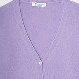 Viola Glicine | Cardigan Donna Light Cashmere Rigenerato Letizia