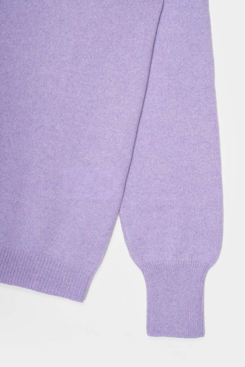 Viola Glicine | Cardigan Donna Light Cashmere Rigenerato Letizia