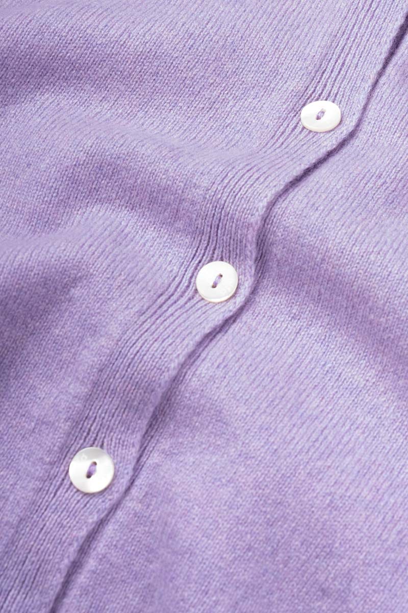 Viola Glicine | Cardigan Donna Light Cashmere Rigenerato Letizia