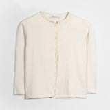 Cardigan Donna Manica Media Cotone Rigenerato Leda Bianco