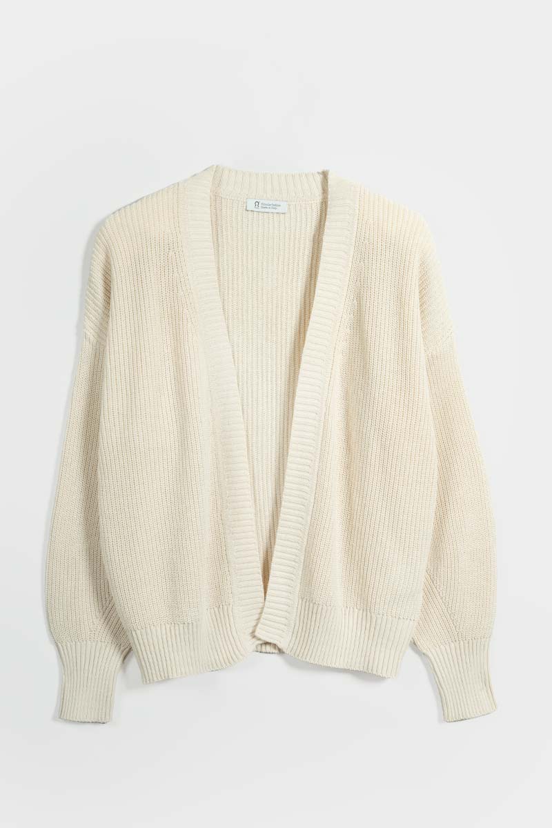 Bianco Burro | Cardigan Donna Cotone Rigenerato Irma