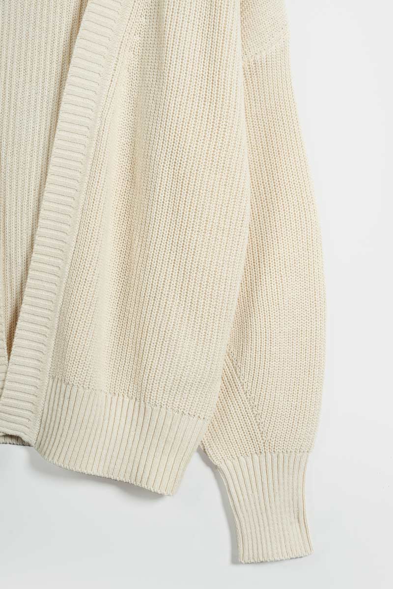 Bianco Burro | Cardigan Donna Cotone Rigenerato Irma