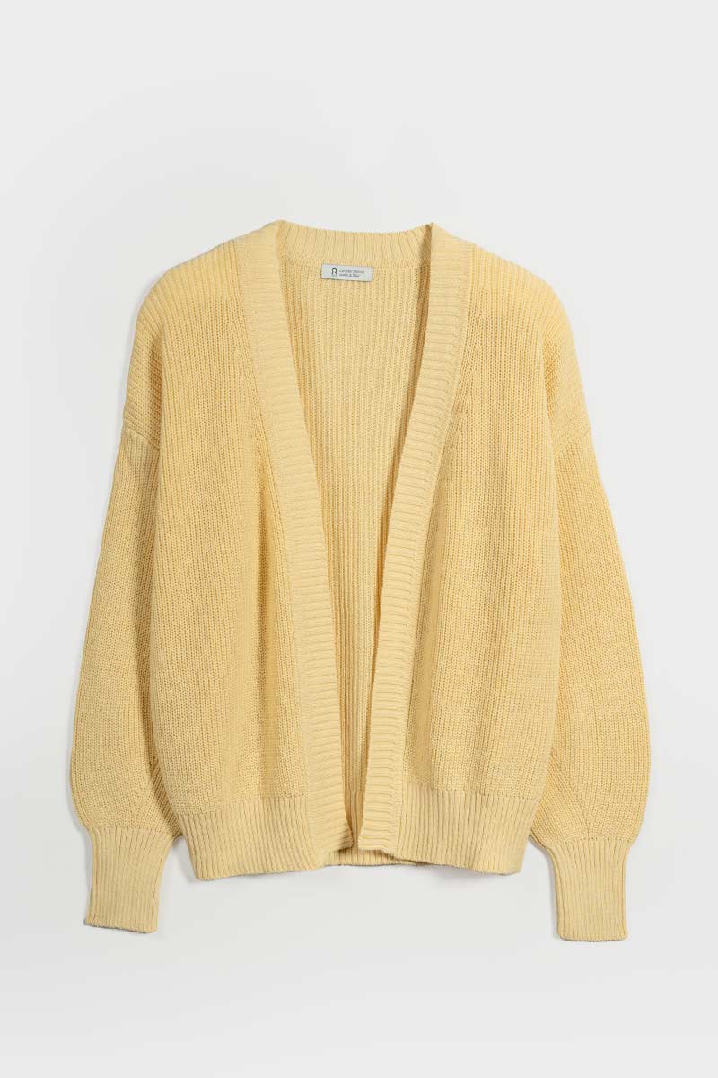 Giallo Crema | Cardigan Donna Cotone Rigenerato Irma