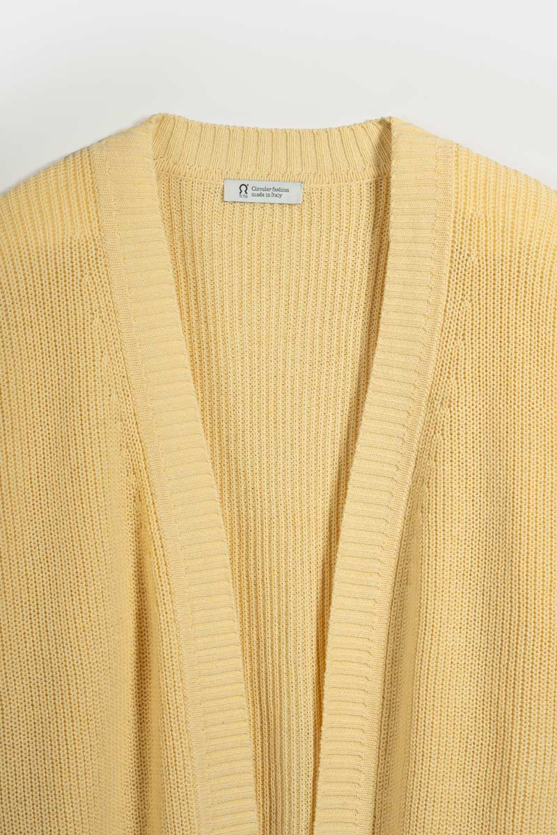 Giallo Crema | Cardigan Donna Cotone Rigenerato Irma