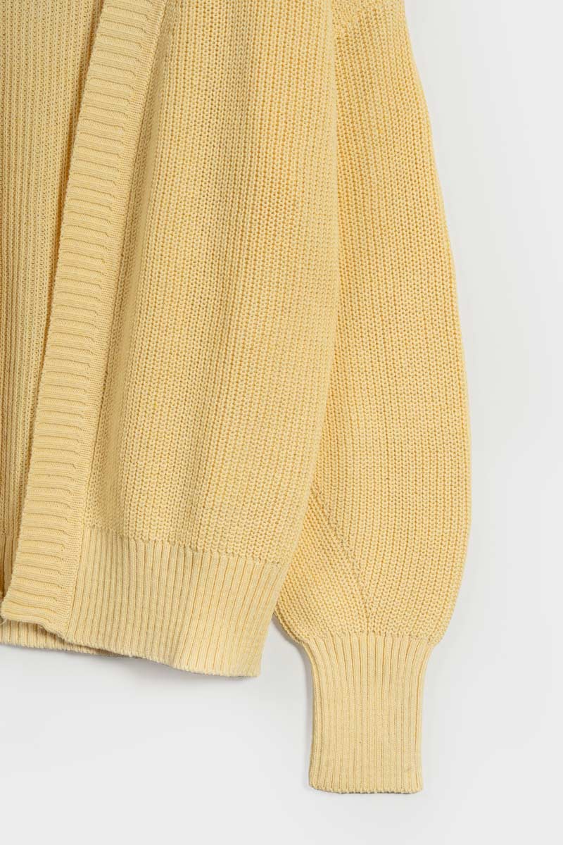 Giallo Crema | Cardigan Donna Cotone Rigenerato Irma