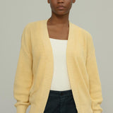 Giallo Crema | Cardigan Donna Cotone Rigenerato Irma