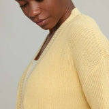 Giallo Crema | Cardigan Donna Cotone Rigenerato Irma