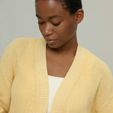 Giallo Crema | Cardigan Donna Cotone Rigenerato Irma