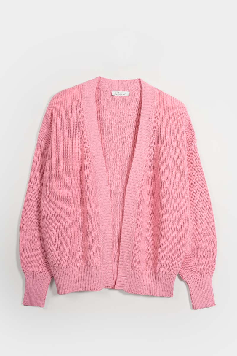 Rosa Ciliegio | Cardigan Donna Cotone Rigenerato Irma