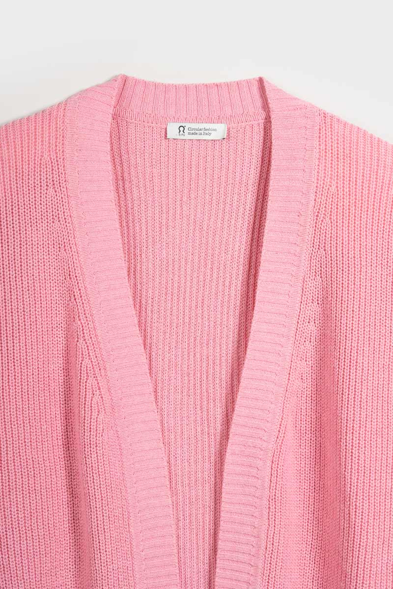 Rosa Ciliegio | Cardigan Donna Cotone Rigenerato Irma