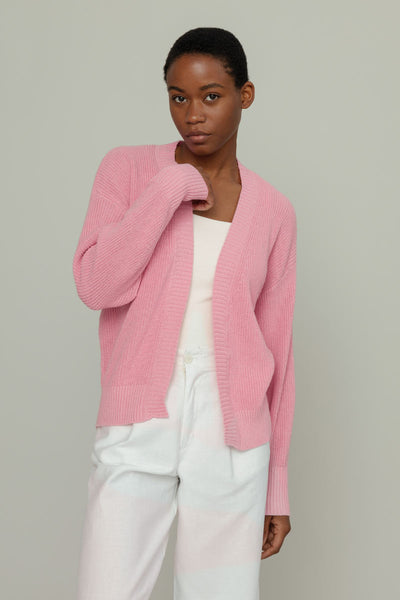 トップス YUKI SHIMANE Airy Cardigan - PINK Cardigan-cotone-morbido-over-