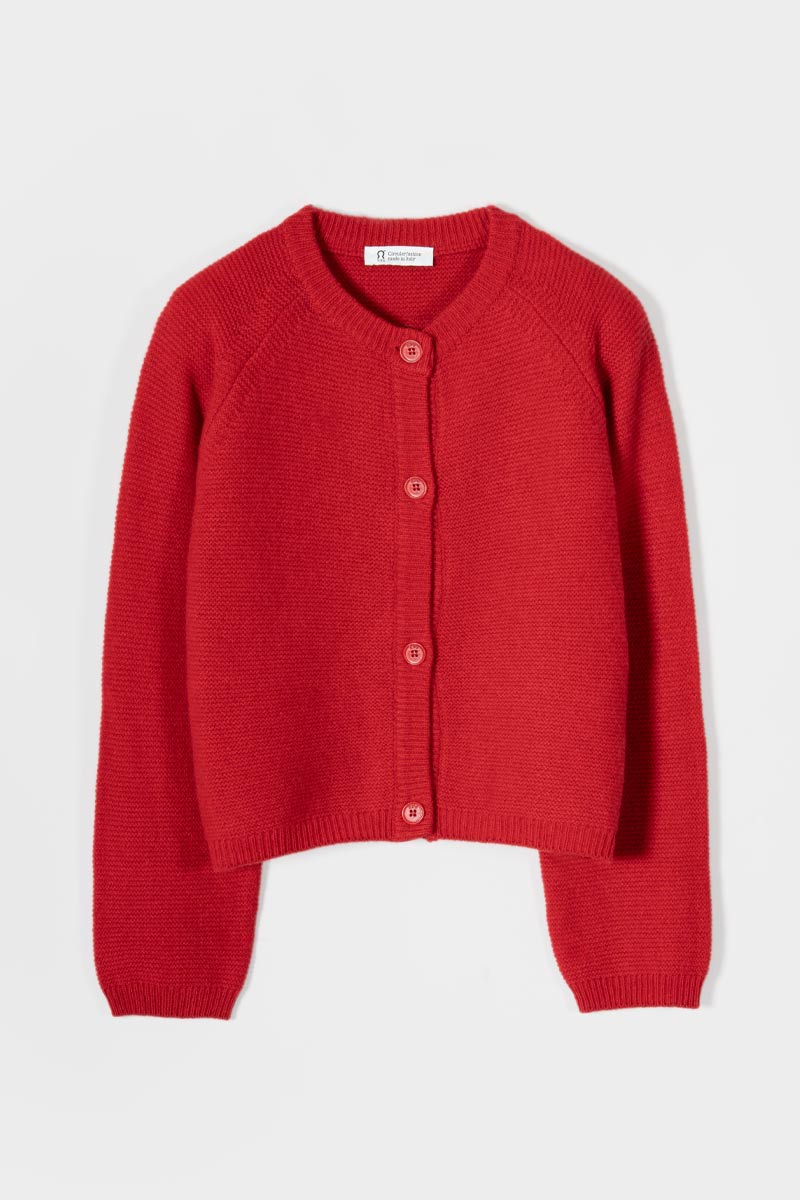 Cardigan Corto Donna Cashmere Mafalda - Rifò Lab Moda circolare made in Italy
Rosso Papavero