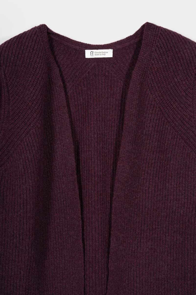 Cardigan Lungo Donna Lana Rigenerata Gioia - Rifò Lab Moda circolare made in Italy