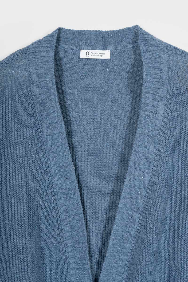 Blu Atlantico | Cardigan Cotone Donna Jeans Rigenerato