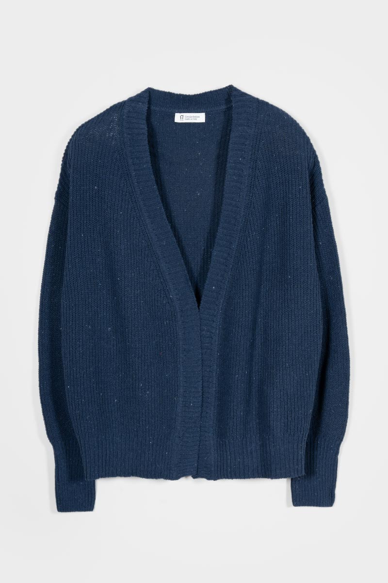 Blu Baltico | Cardigan Cotone Donna Jeans Rigenerato