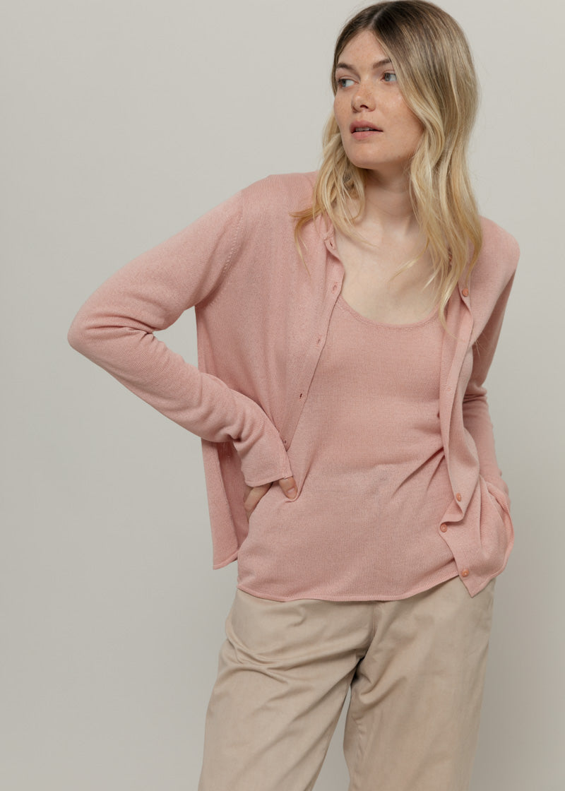 Rosa Quarzo | Cardigan Viscosa Donna Vanessa