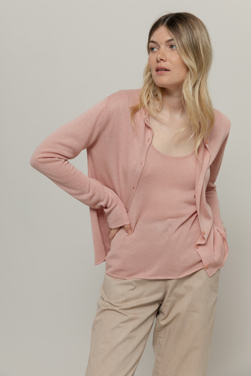 Rosa Quarzo | Cardigan Viscosa Donna Vanessa