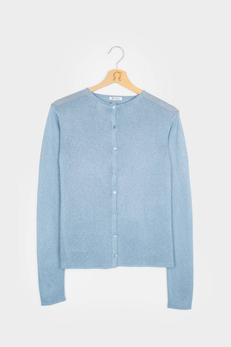 Azzurro Polvere | Cardigan Viscosa Donna Vanessa