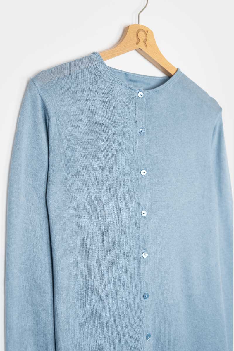 Azzurro Polvere | Cardigan Viscosa Donna Vanessa