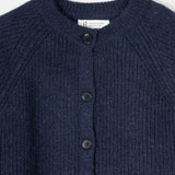 Cardigan Donna Lana Alpaca Riciclata Blu Vittoria - Rifò Lab Moda circolare made in Italy
