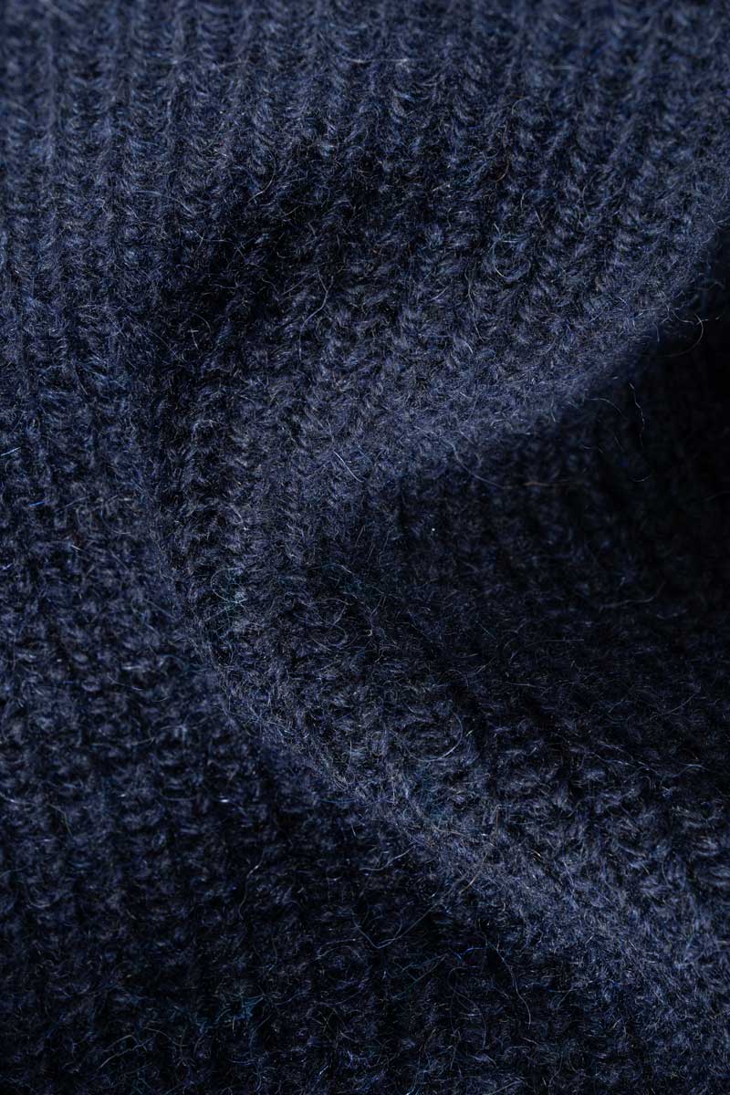 Cardigan Donna Lana Alpaca Riciclata Blu Vittoria - Rifò Lab Moda circolare made in Italy