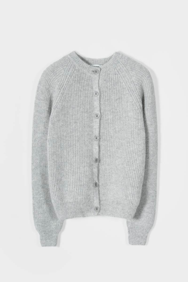 Cardigan Donna Lana Alpaca Riciclata Grigio Vittoria - Rifò Lab Moda circolare made in Italy