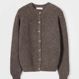Cardigan Donna Lana Alpaca Riciclata Marrone Vittoria - Rifò Lab Moda circolare made in Italy