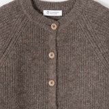 Cardigan Donna Lana Alpaca Riciclata Marrone Vittoria - Rifò Lab Moda circolare made in Italy